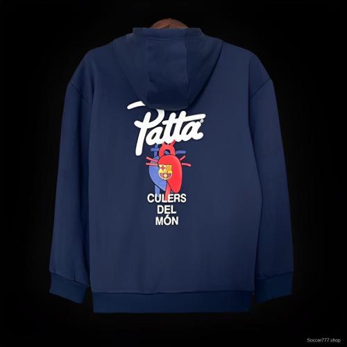 23/24 Barcelona x Patta Navy Hoodie