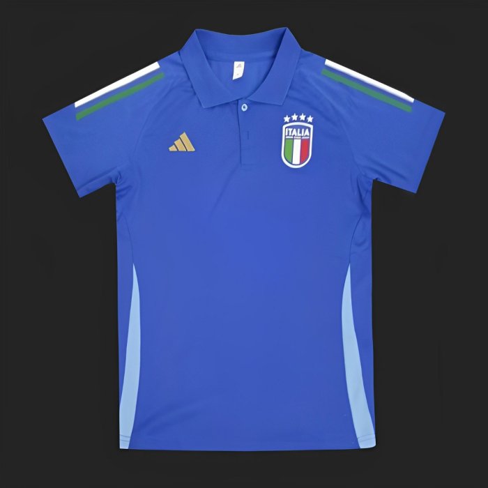 2024 Italy Home POLO Blue Jersey