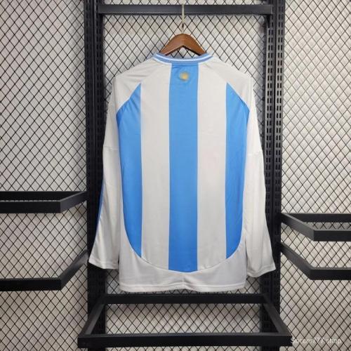 2024 Argentina Home Long Sleeve Jersey With Champion Patch