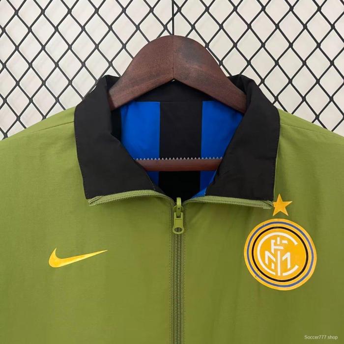 24/25 Inter Milan Green/Black Blue Reversible Windbreaker
