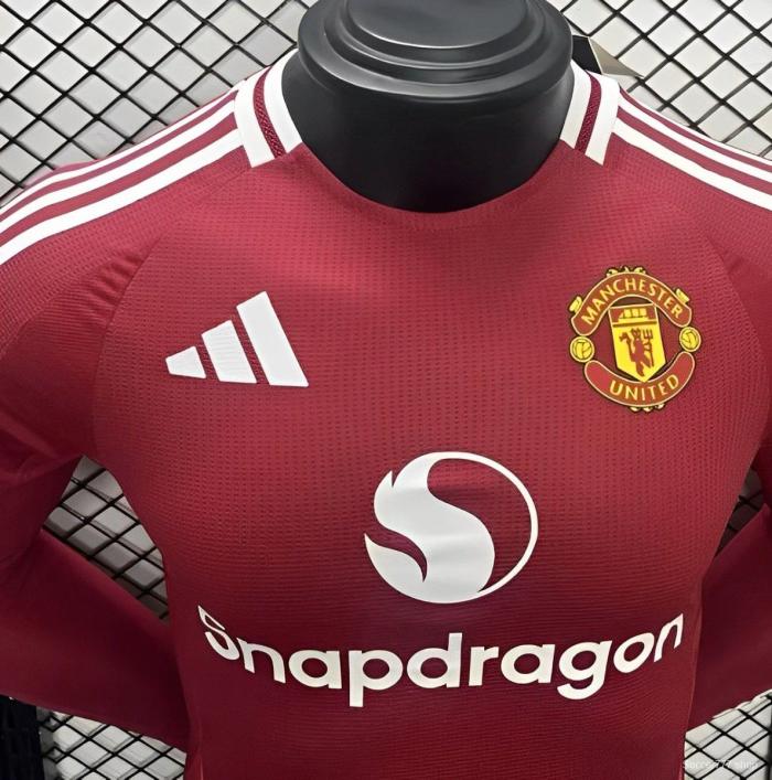 Player Version 24/25 Manchester United Home Long Sleeve Jersey