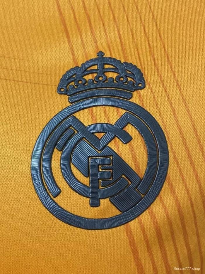 Player Version 24/25 Real Madrid Away Orange Long Sleeve Jersey
