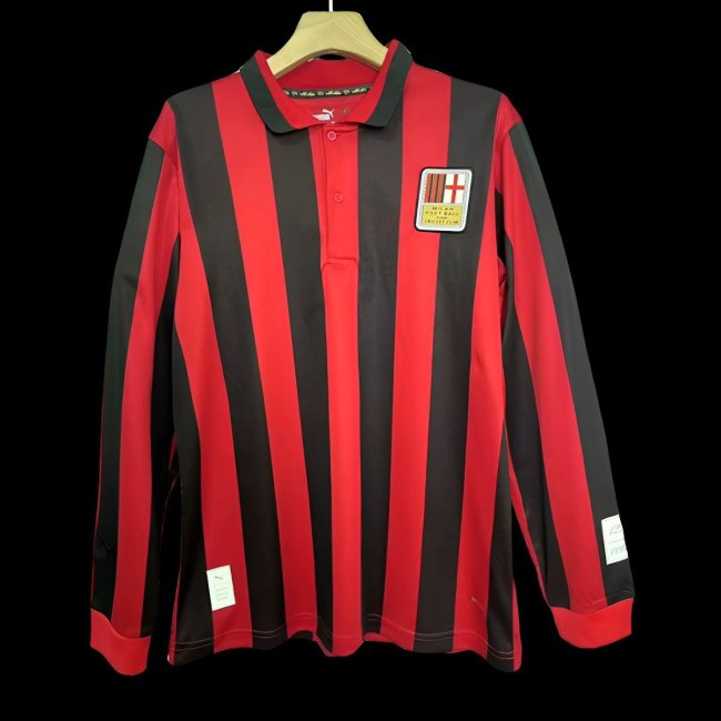 Limited Version 24/25 AC Milan Home 125Th Anniversary Long Sleeve Jersey