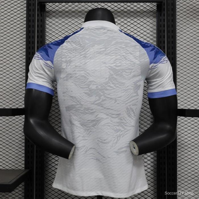 Player Version 2024 Japan White With Blue Dragon Jersey