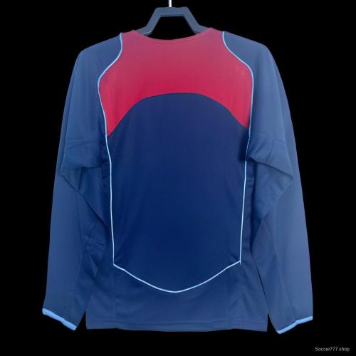 加载失败 Retro 04/05 Long Sleeve Atletico Madrid Away Blue Jersey