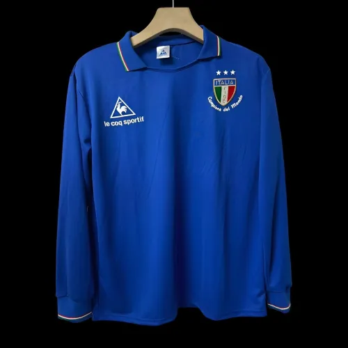 Retro 1982 Italy Home Long Sleeve Jersey