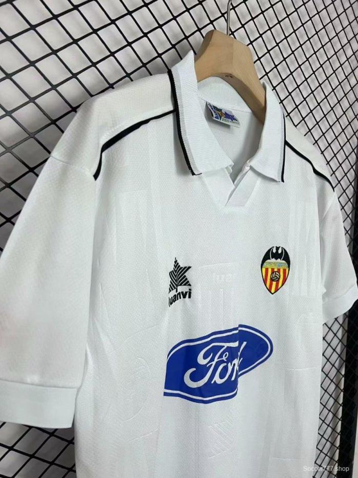 Retro 96/97 Valencia Away White Jersey