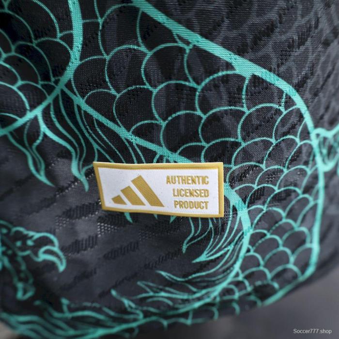 2025/26 Player Version Real Madrid Black Green Dragon Edition Jersey