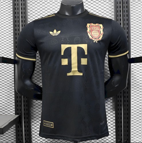 2024/25 Player Version Bayern Munich 125 Anniversary Black Jersey