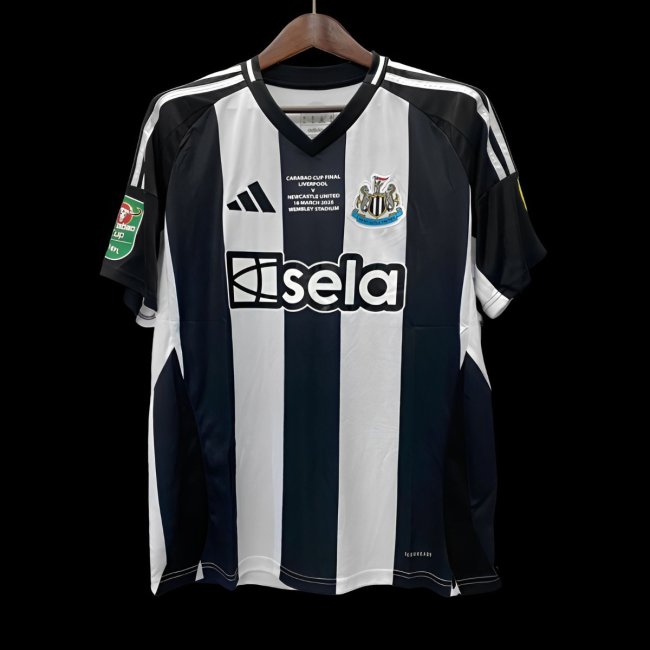 24/25 Newcastle United  CARABAO CUP Final EFL Customized  VS Liverpool Home Jersey