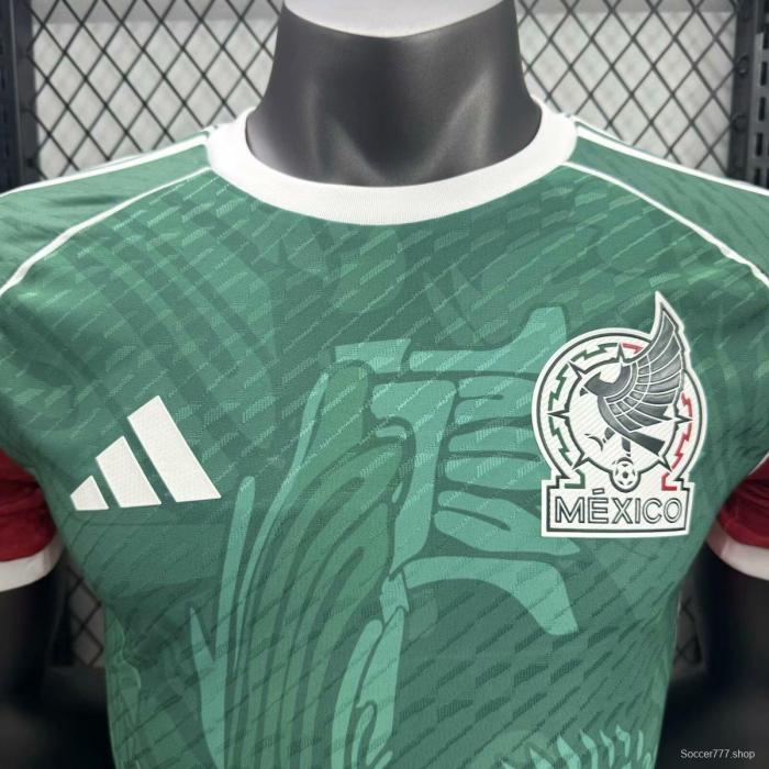 Player Version 2025 Mexico Green Dragon Pattern Pre-Match Jersey