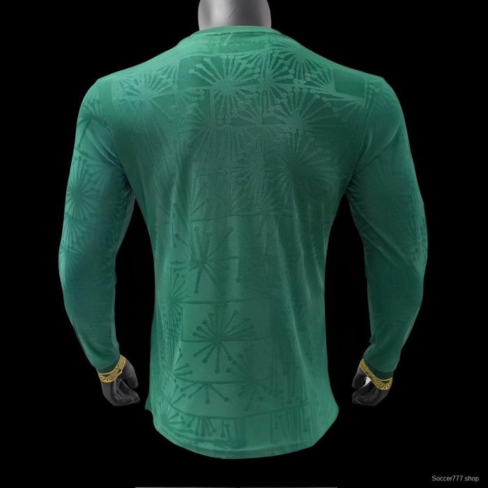 Player Version 2025 Mexico Gold Cup Green Long Sleeve Special Jersey