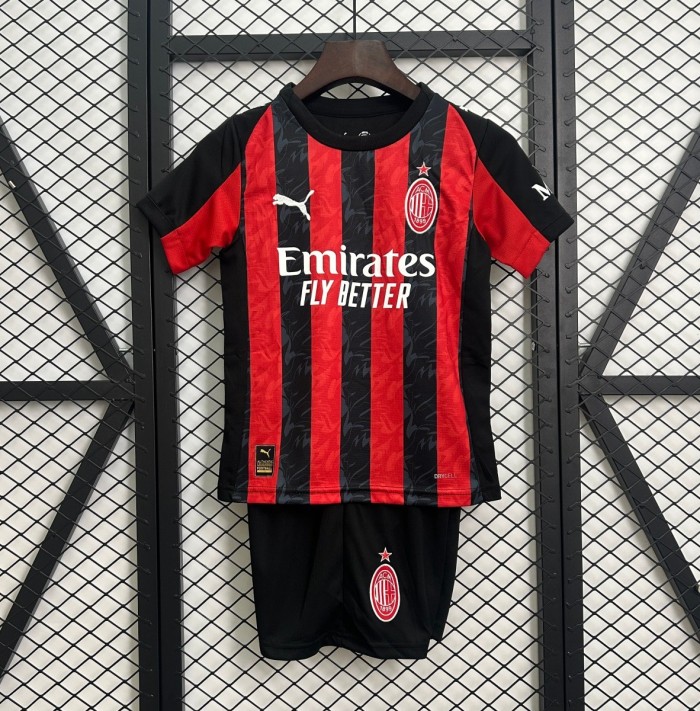 25/26 Kids AC Milan Home Size 16-28 Jersey