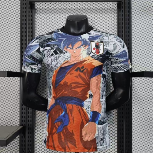Player Version 2025 Japan White with Dragon Ball Goku Graphic Jersey