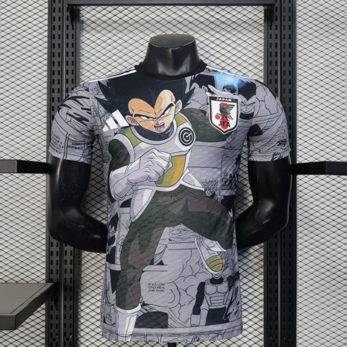 Player Version 2025 Japan National Team Dragon Ball Z Vegeta Grey with Anime Graphic Jersey
