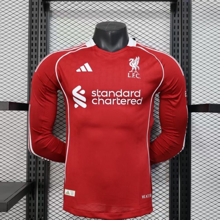 Player Version 25/26 LIverpool Home Long Sleeve Jersey