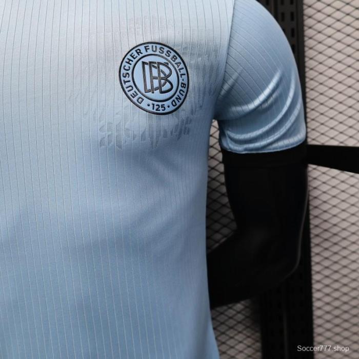 Player Version 2025 Germany 125Th Anniversary Light Blue with Adidas Retro Design Jersey