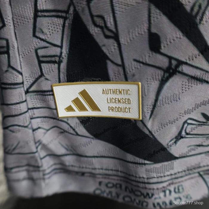 Player Version 2025 Japan National Team Dragon Ball Z Vegeta Grey with Anime Graphic Jersey