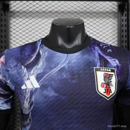 Player Version 2025 Japan NA ZHA Navy Blue with Dragon Jersey