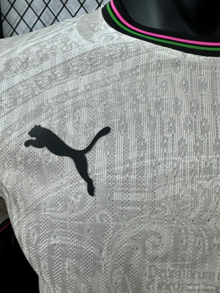 Player Version 2025 Portugal Away White with Subtle Pattern Jersey