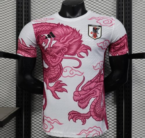 Player Version 2025 Japan National Team White with Pink Dragon Design Jersey