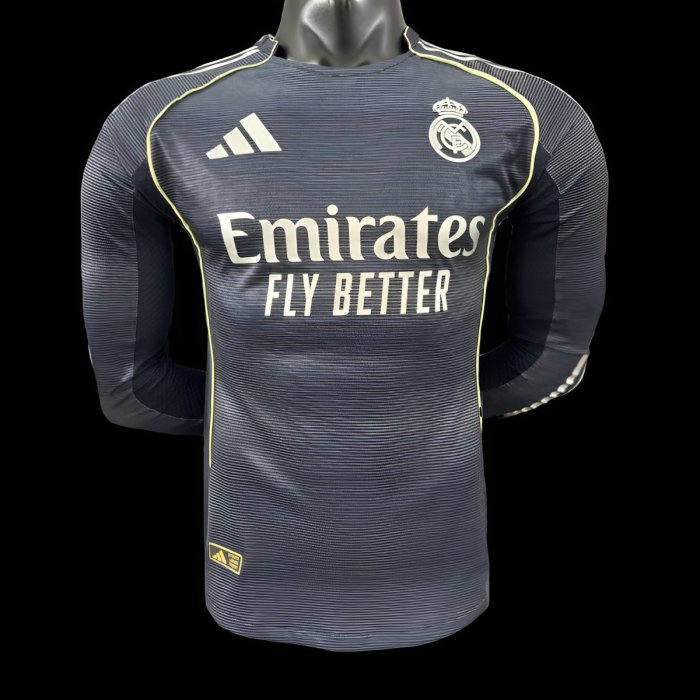 Player Version 25/26 Real Madrid Away Long Sleeve Jersey
