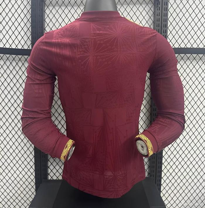Player Version 2025 Mexico Gold Cup Wine Long Sleeve Jersey