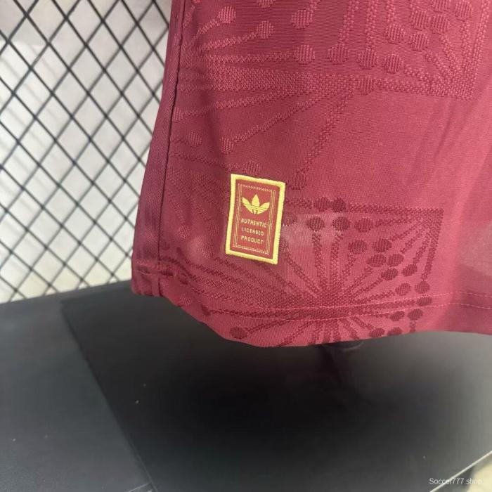 Player Version 2025 Mexico Gold Cup Wine Long Sleeve Jersey