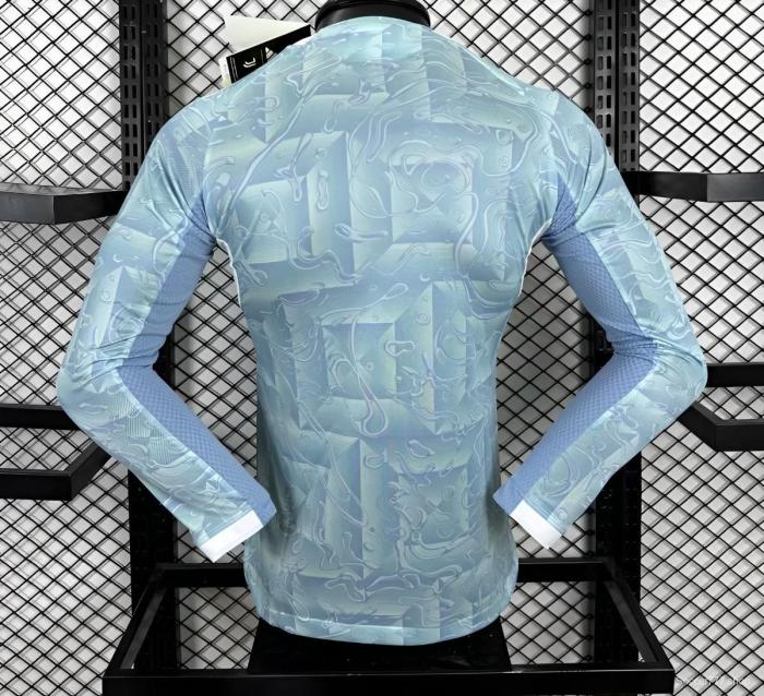 Player Version 25/26 Juventus Away Blue Long Sleeve Jersey