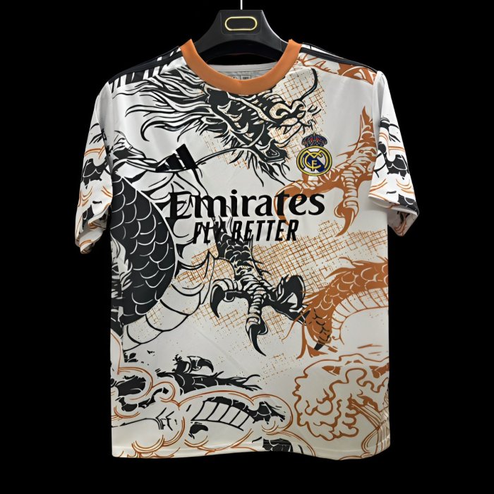 25/26 Real Madrid White with Dragon Design Jersey