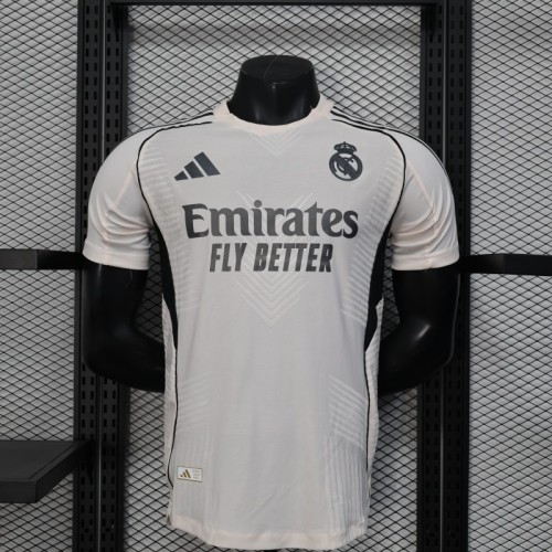 Player Version 25/26 Real Madrid White with Textured Pattern Jersey