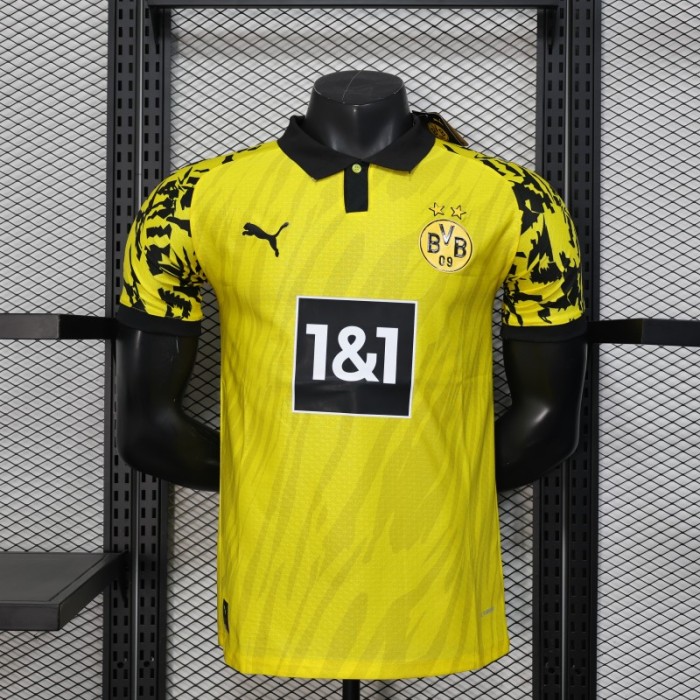 Player Version 25/26 Borussia Dortmund Yellow with Black Pattern Jersey