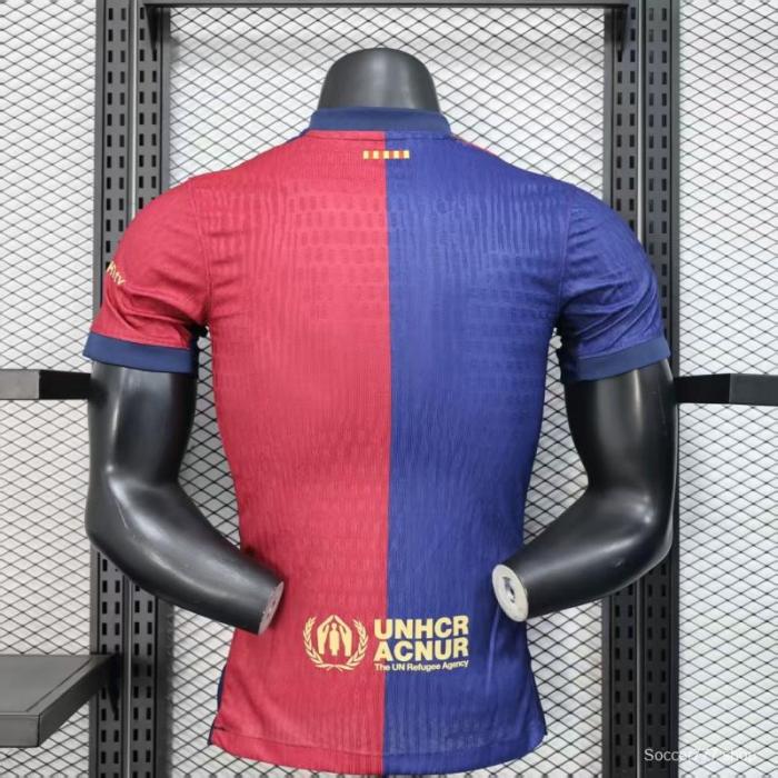 Player Version 25/26 FC Barcelona Home  with Pink  T.S. 1989  Jersey