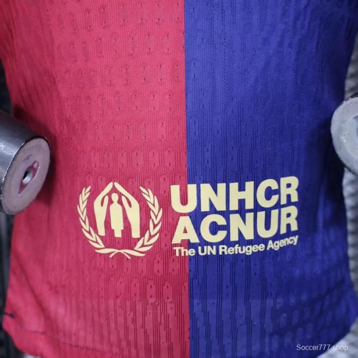 Player Version 25/26 FC Barcelona Home  with Pink  T.S. 1989  Jersey