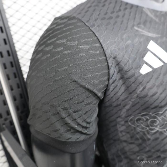 Player Version 25/26 Real Madrid Black with Dragon Design Jersey