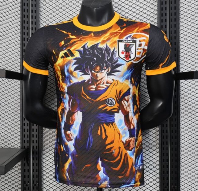 Player Version 2025 Japan Black with Anime Super Saiyan Design Jersey