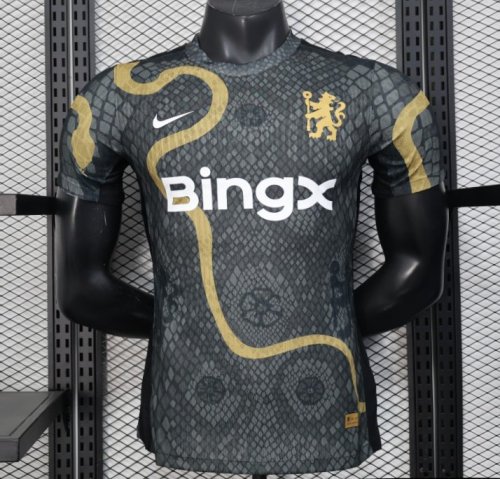 Player Version 25/26 Chelsea Bingx Black with Snake Pattern Design Jersey