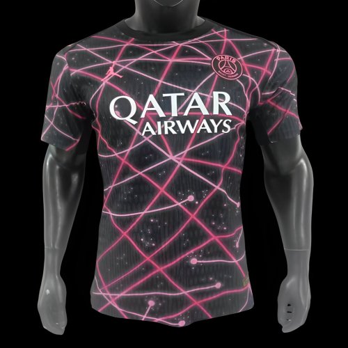 Player Version 25/26 Paris Saint-Germain Black with Pink Laser Lines Jersey