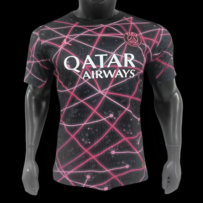 Player Version 25/26 Paris Saint-Germain Black with Pink Laser Lines Jersey