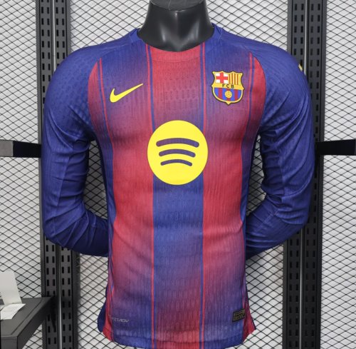 Player Version 25/26 Barcelona Home Long Sleeve Jersey