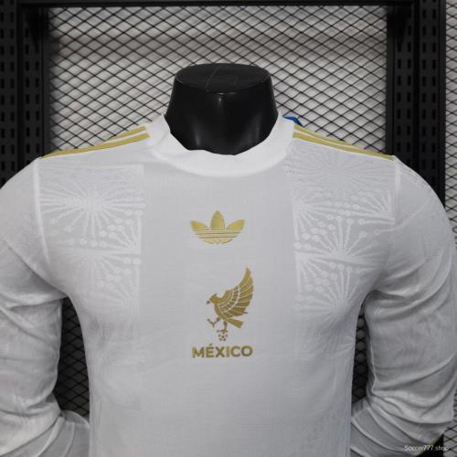 2025 Mexico Gold Cup WHITE Long Sleeve Jersey
