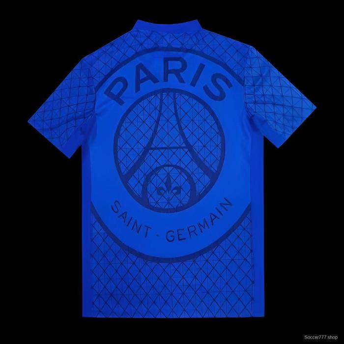 25/26 PSG Blue with Diamond Pattern Jersey