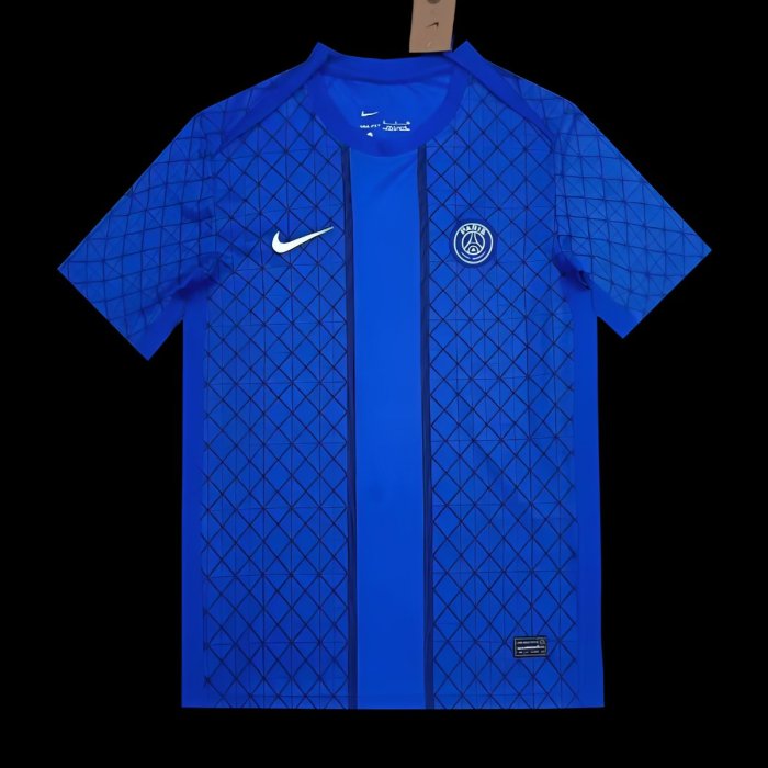 25/26 PSG Blue with Diamond Pattern Jersey