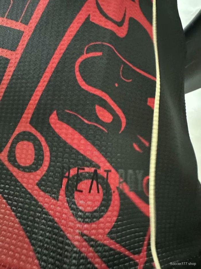 Player Version 2025 Mexico Black with Red-Green Aztec Pattern Jersey