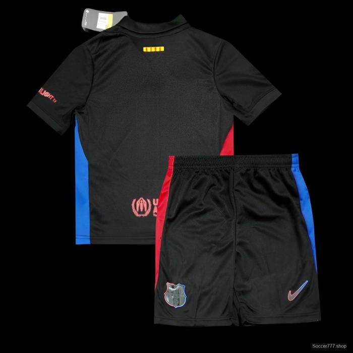24/25 Kids Barcelona x Travis Scott Away Black Jersey