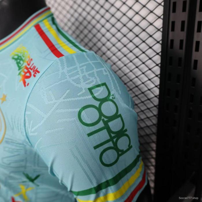 Player Version 25/26 Ajax Navy Skyblue with Bob Marley Tribute Jersey