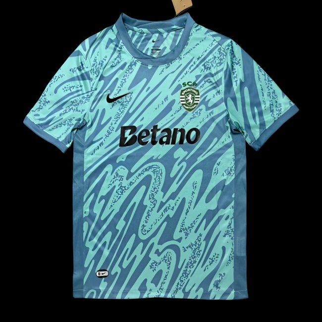 25/26 Sporting CP Mint Green with Wave Pattern Jersey