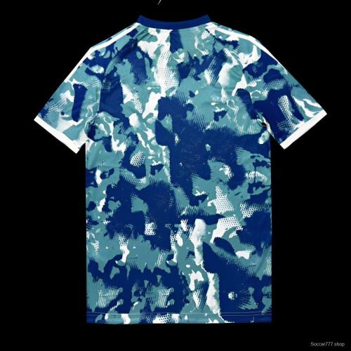 25/26 Real Madrid Blue Camouflage with Teal Pattern Jersey