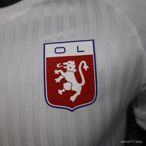 Player Version 25/26 Olympique Lyon 75 Year Anniversary White Jersey