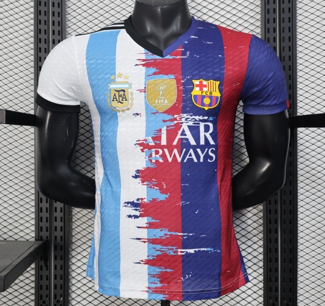 Player Version 25/26 Barcelona x Argentina Combined Messi Jersey